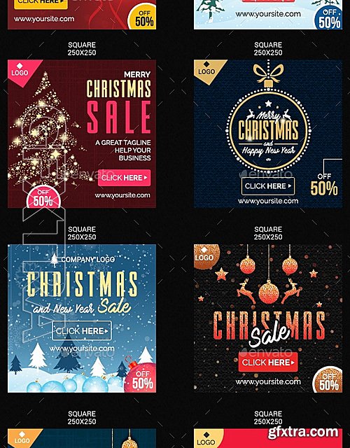 GraphicRiver - Christmas and New Year Banner Bundle 19192045