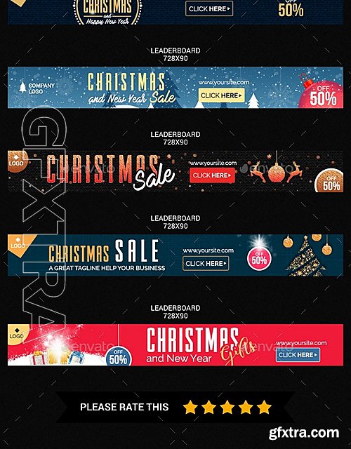 GraphicRiver - Christmas and New Year Banner Bundle 19192045