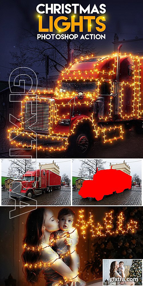 GraphicRiver - Christmas Lights Photoshop Action 19196889