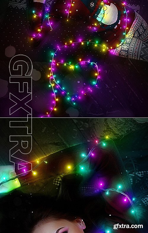 GraphicRiver - Christmas Lights Photoshop Action 19196889