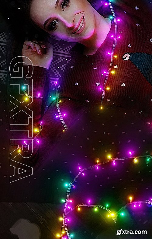 GraphicRiver - Christmas Lights Photoshop Action 19196889