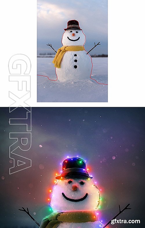 GraphicRiver - Christmas Lights Photoshop Action 19196889