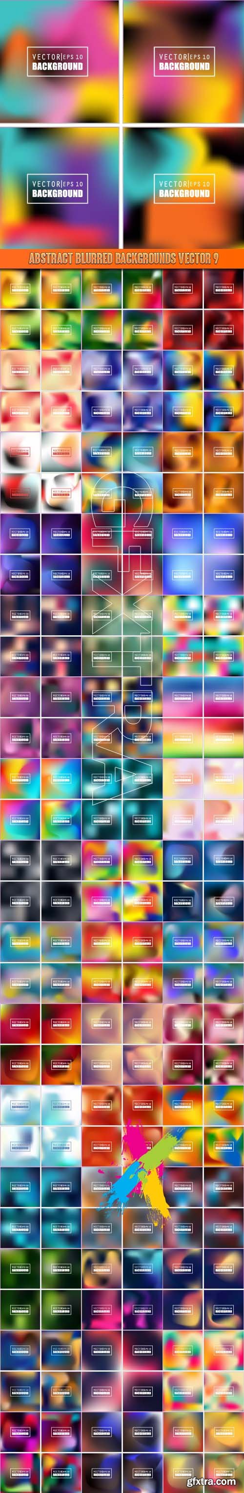 Abstract blurred backgrounds vector 9