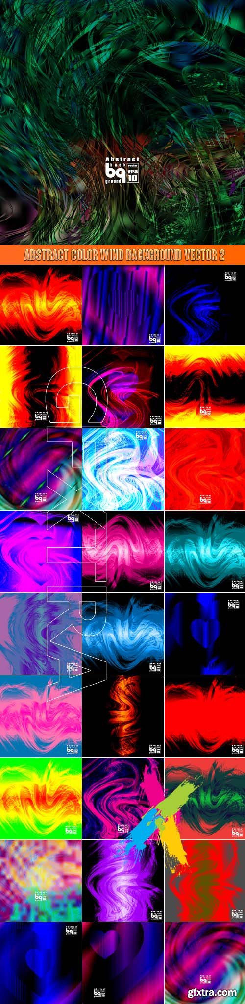 Abstract color wind background vector 2