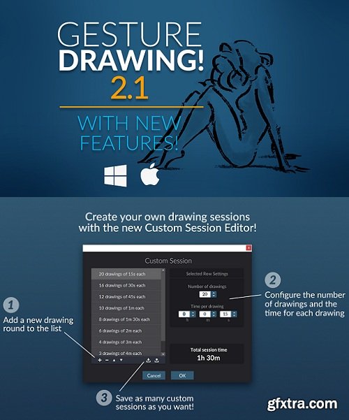 GestureDrawing v2.1 (Win/Mac)