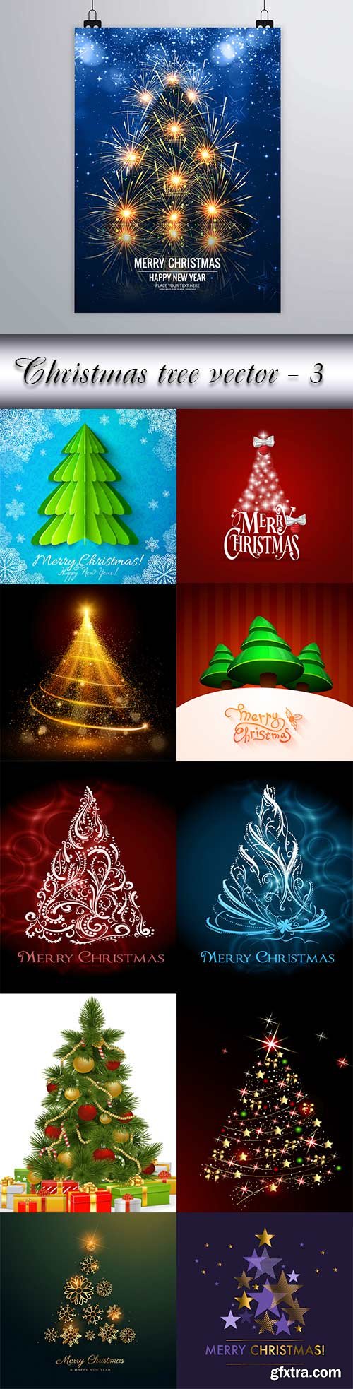 Christmas tree vector - 3