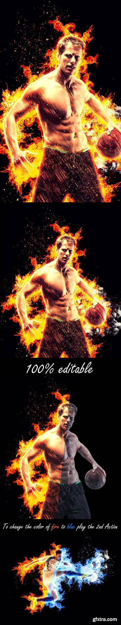 GraphicRiver - Burn Flame Photoshop Action - 19129849