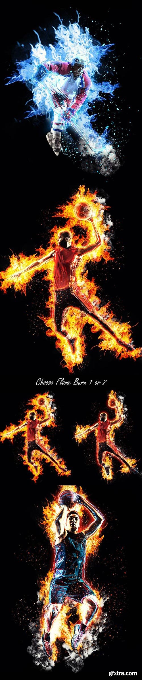 GraphicRiver - Burn Flame Photoshop Action - 19129849