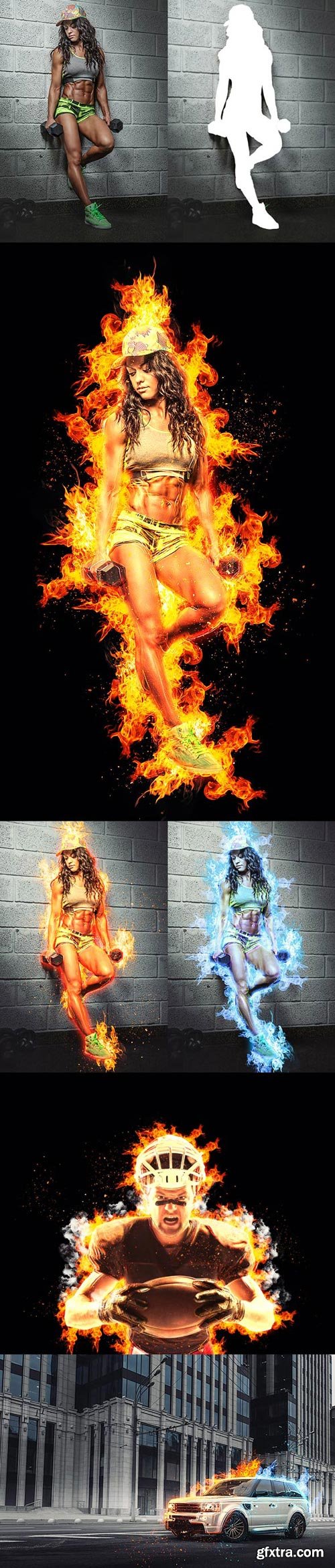 GraphicRiver - Burn Flame Photoshop Action - 19129849