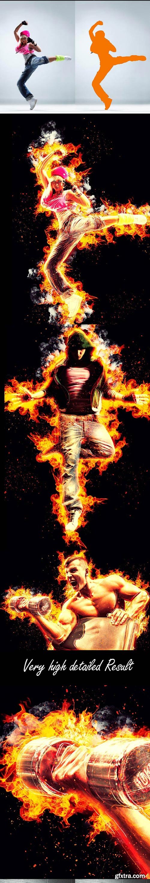 GraphicRiver - Burn Flame Photoshop Action - 19129849