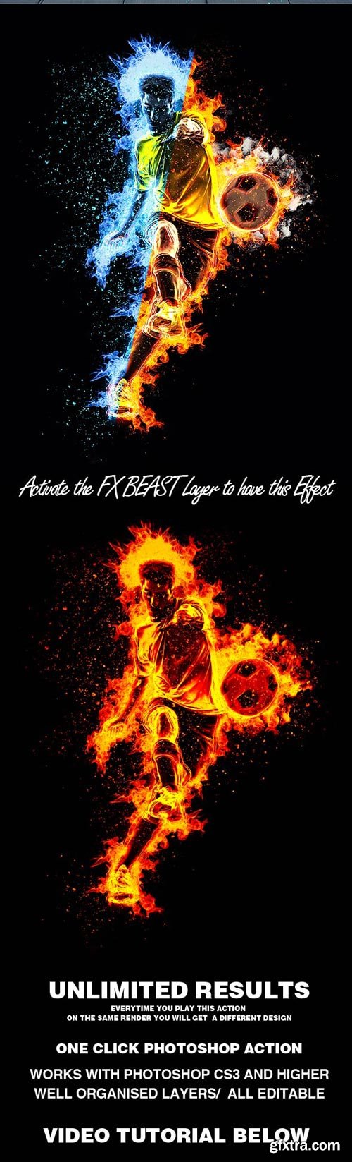 GraphicRiver - Burn Flame Photoshop Action - 19129849