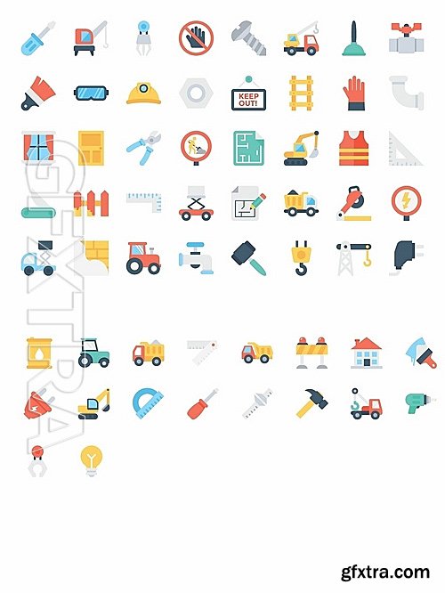 CM - 130 Flat Construction Icons 1117542