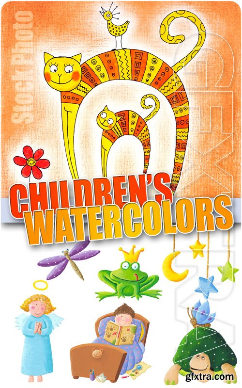 Children's watercolors - UHQ Stock Photo