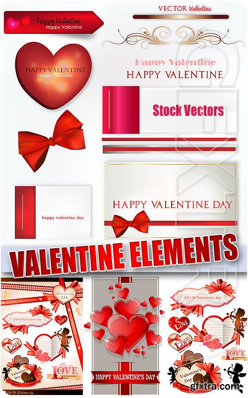 Valentine elements - Stock Vectors