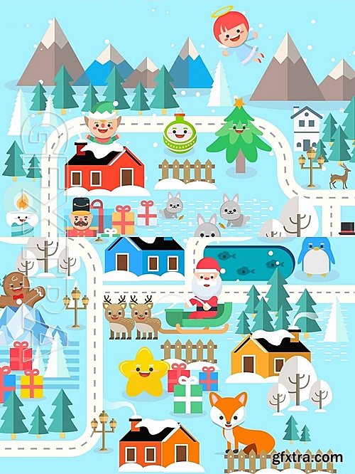 CM - Xmasland Christmas poster design 1129296