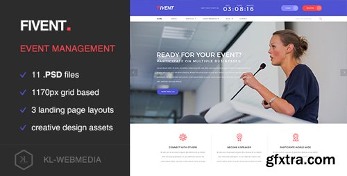 ThemeForest - Fivent - Conference & Event PSD Template 15233121