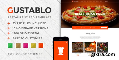 ThemeForest - Gustablo - Restaurant PSD Template 19031268