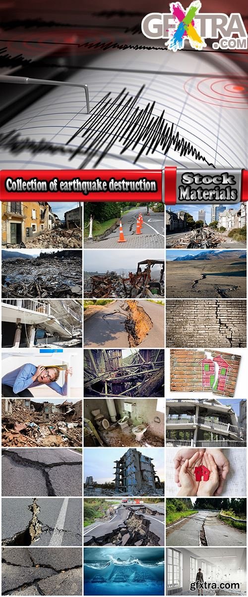 Collection of earthquake destruction of the ruins of tragedy crack 25 HQ Jpeg