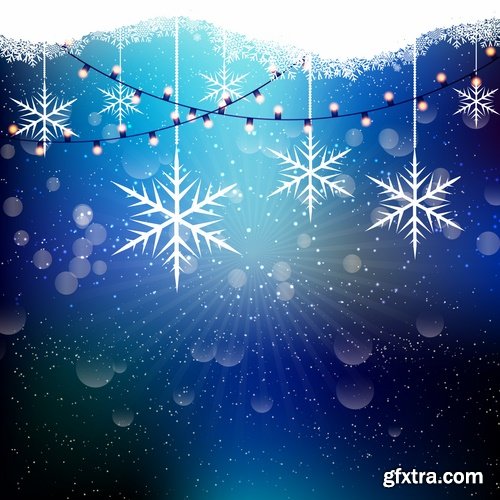 Collection of logo 2017 Christmas New Year background is card gift card 25 EPS