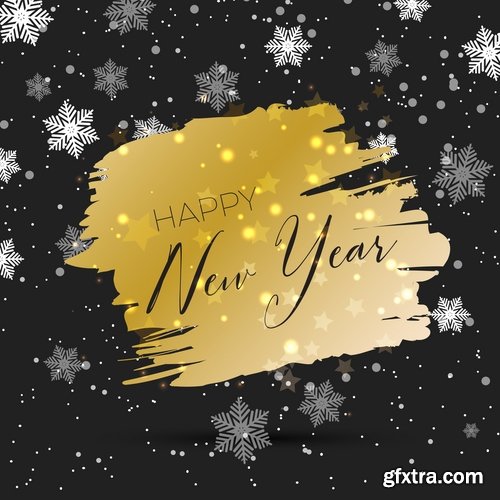 Collection of logo 2017 Christmas New Year background is card gift card 25 EPS