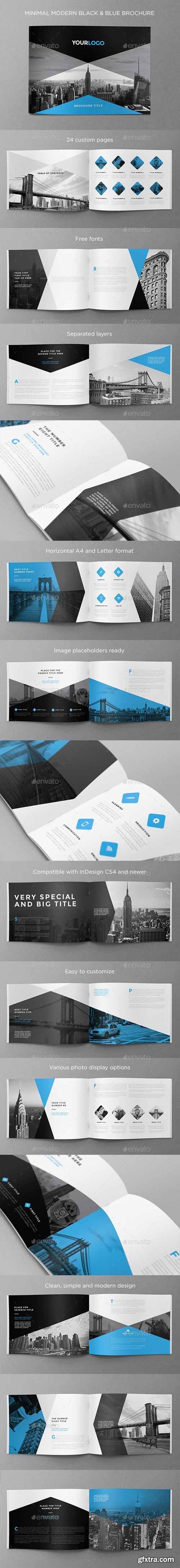 GR - Minimal Modern Black & Blue Brochure 11663356