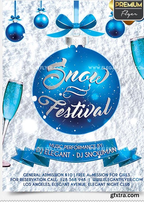 Snow Festival V8 Flyer PSD Template + Facebook Cover