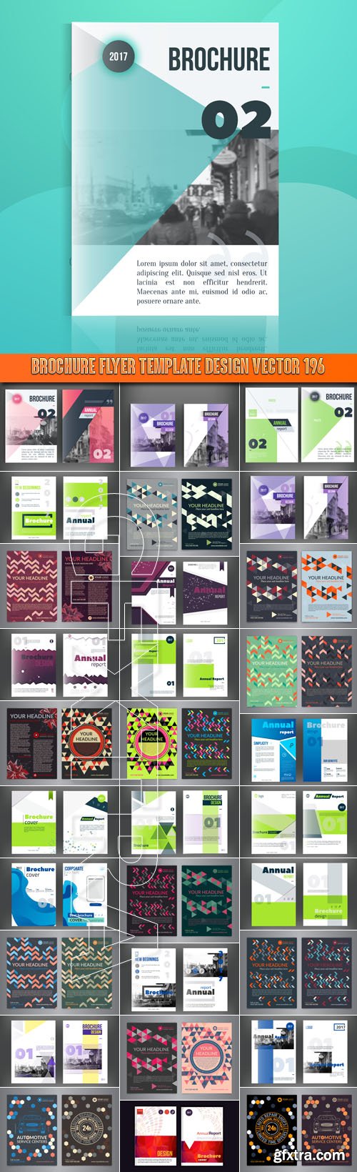 Brochure flyer template design vector 196