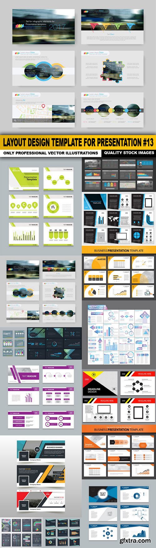 Layout Design Template For Presentation #13 - 15 Vector