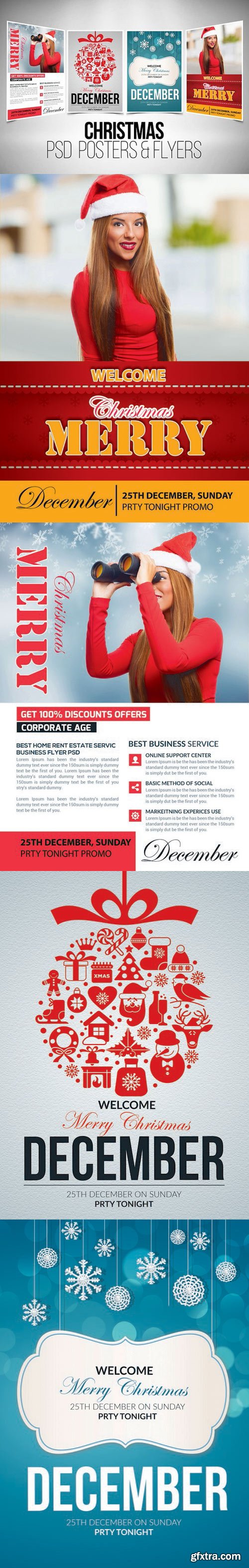 CM - 4 Christmas Flyer Template Bundle 928004