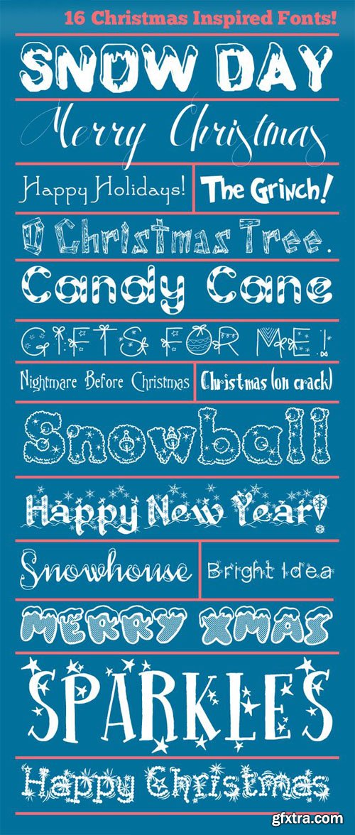 16 Christmas Inspired Fonts [TTF/OTF]