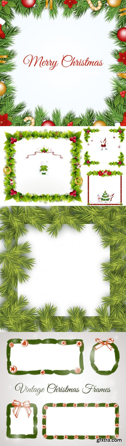 Christmas Frames Pack Vector [AI/EPS]