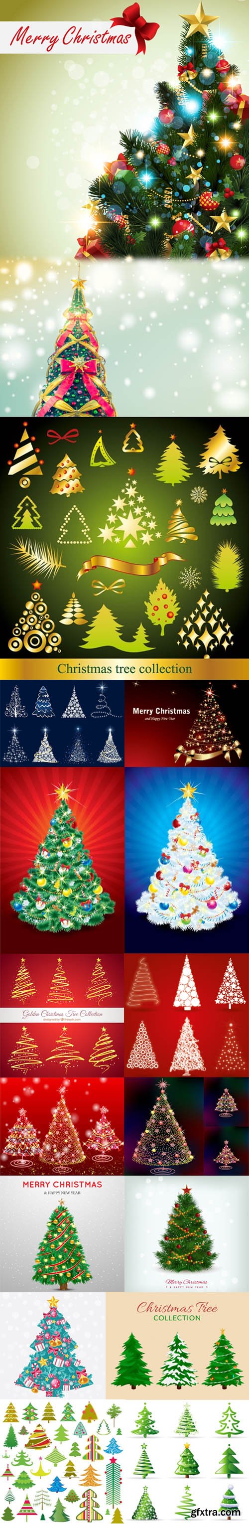 Realistic Christmas Trees in Vector [AI/EPS]