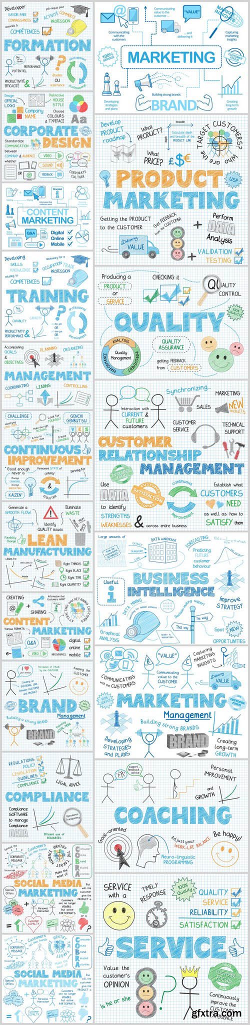 Sketch Notes Business Design 4 - 20xAI Vector Stock