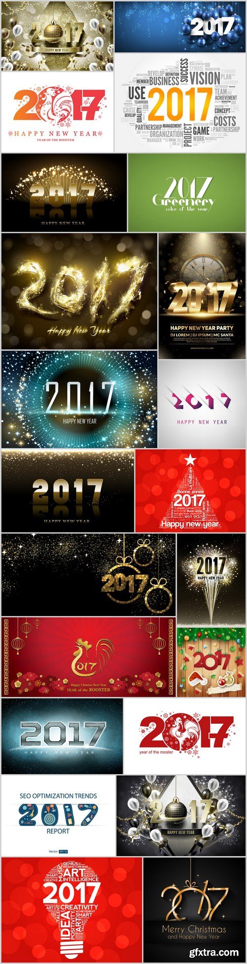 New Year Design 2017 part 2 - 24xEPS Vector Stock