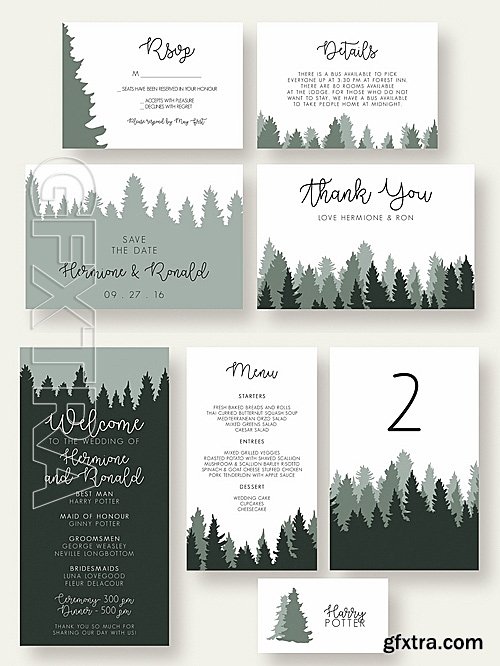 CM - Woods Wedding Invitation Suite 1131864