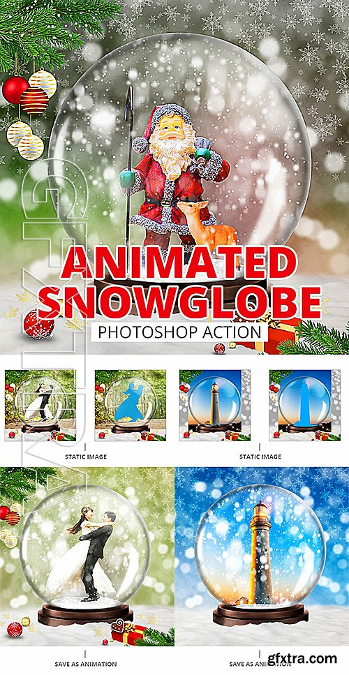 GraphicRiver - Gif Animated Snow Globe Photoshop Action 19202214