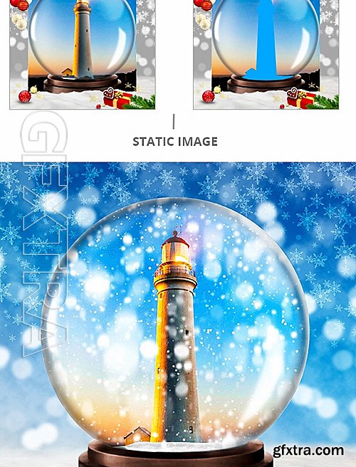 GraphicRiver - Gif Animated Snow Globe Photoshop Action 19202214