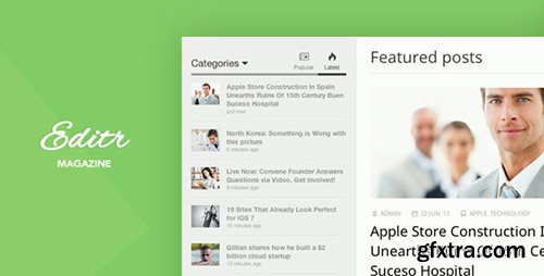ThemeForest - Editr v1.1.0 - Blog Magazine WordPress Theme - 5215556