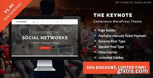 ThemeForest - The Keynote v2.00 - Conference / Event / Meeting WordPress Theme - 9718856