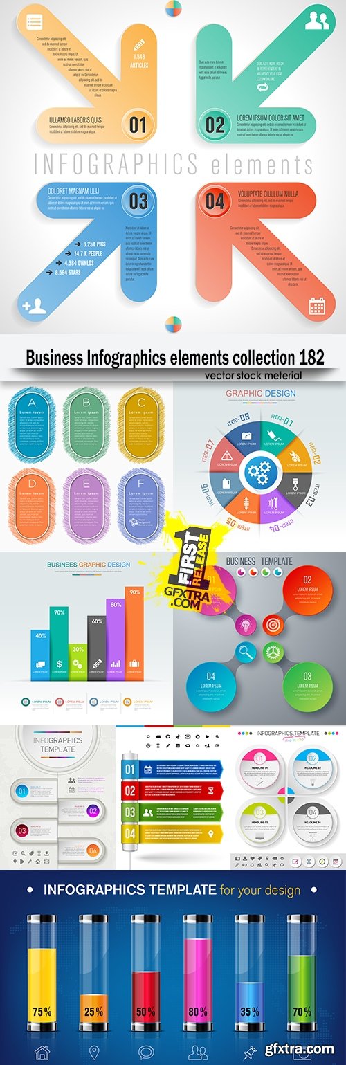 Business Infographics elements collection 182