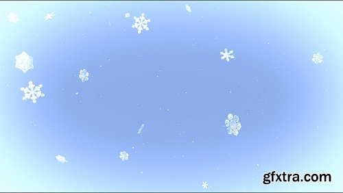 Snow particles light blue