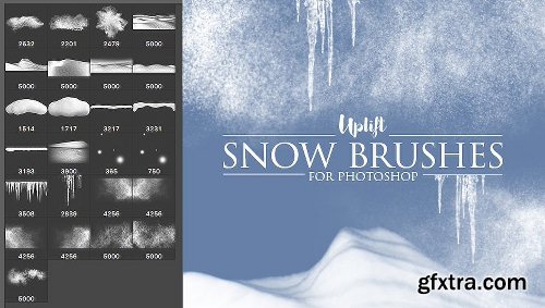 CreativeMarket 25 Snow Brushes for Photoshop 1120231