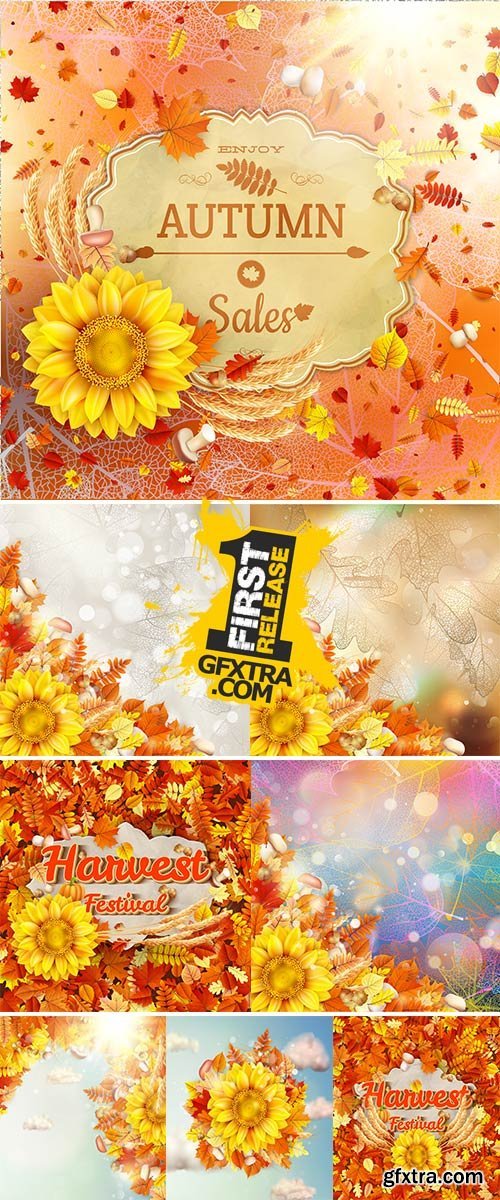 Stock Autumn Sale Poster Design Template