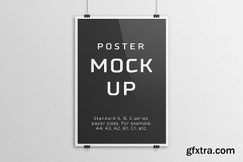 CreativeMarket Poster Mock Up – A/B/C Paper Sizes 1122951