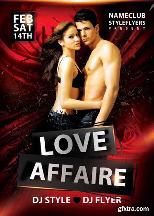 Love Affaire V7 PSD Flyer Template with Facebook Cover