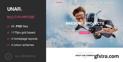 ThemeForest - Unar - Multi-Purpose PSD Template 9766726