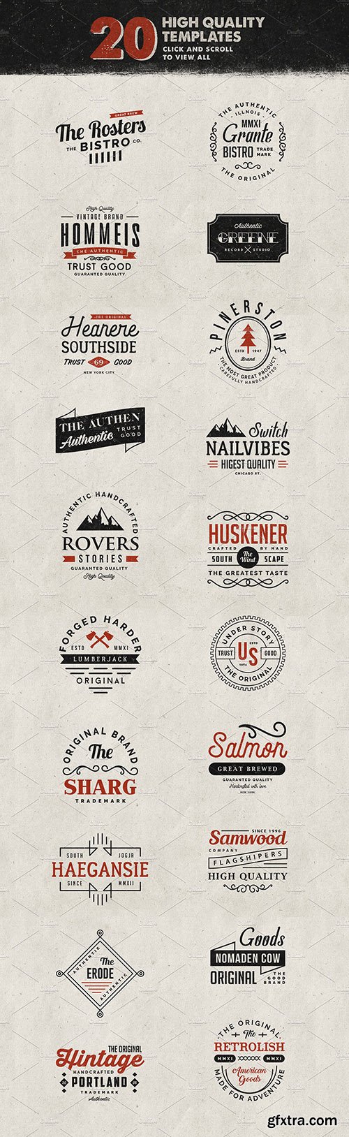 CreativeMarket Modern Vintage - Logo Templates 1134572