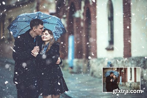 CreativeMarket Let It Snow! Photoshop Action 1120372