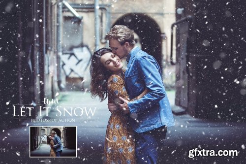 CreativeMarket Let It Snow! Photoshop Action 1120372