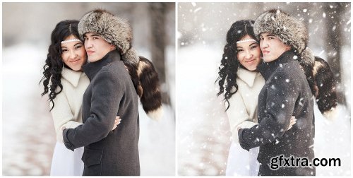 CreativeMarket Let It Snow! Photoshop Action 1120372